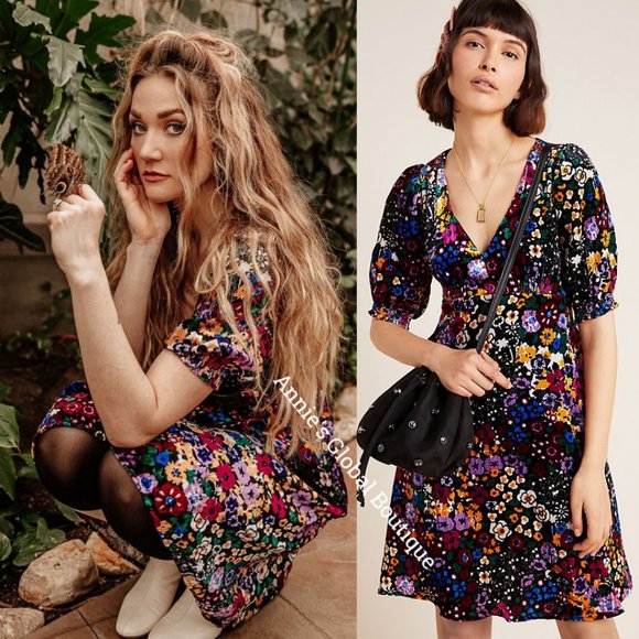 Anthropologie Dresses & Skirts - NWT ANTHROPOLOGIE Francie Velvet Mini Dress